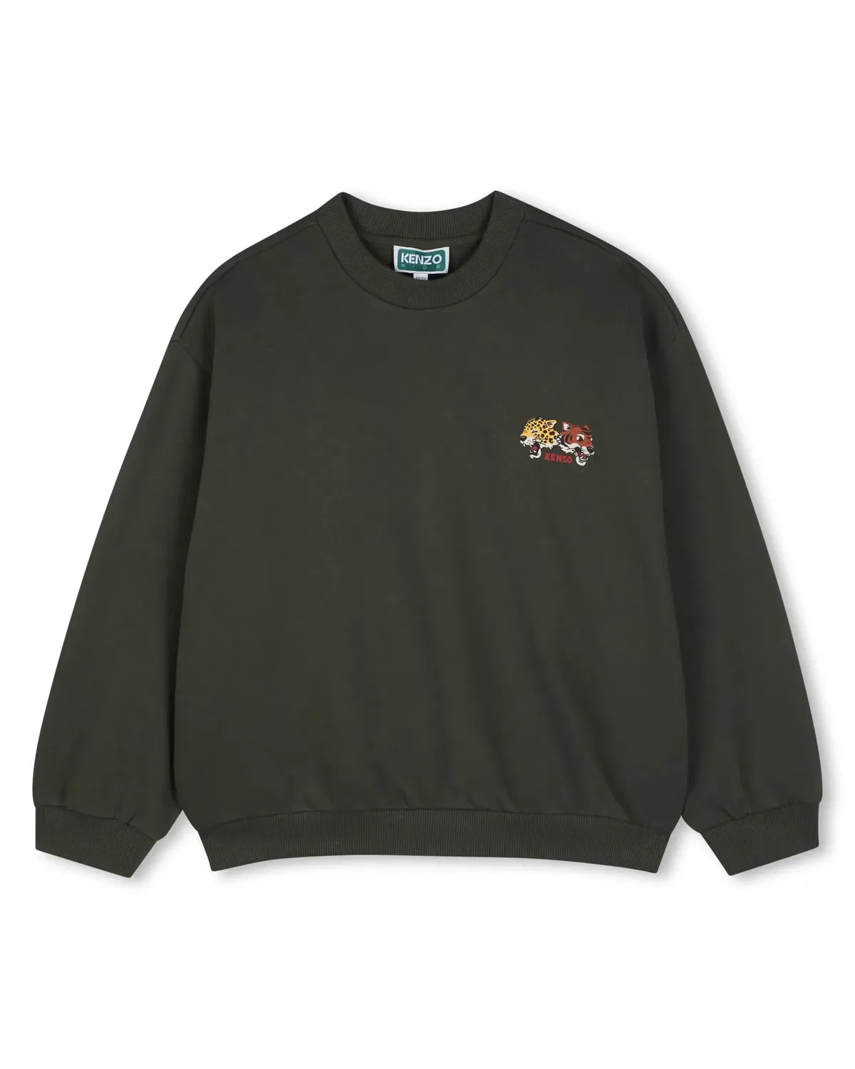 Детское худи для мальчиков с принтом Kenzo Kids, Verde