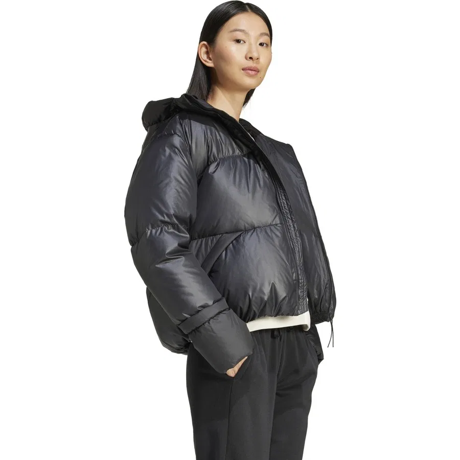 Женская куртка с длинным рукавом W Bıg Baffle J adidas, Черный — фото 2