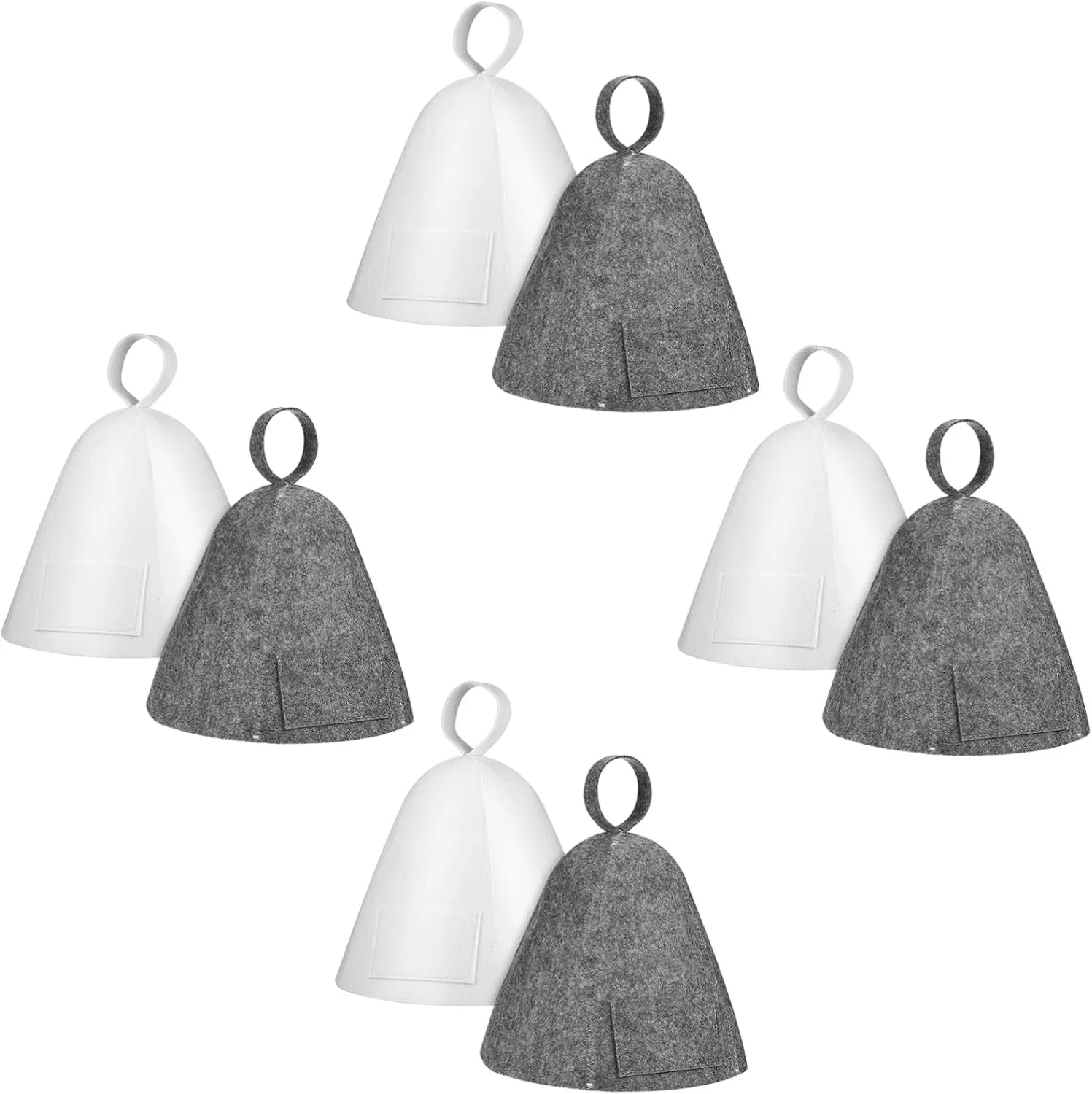 Набор шапочек для сауны из войлока, FOMIYES, 8 шт, 33x24x0.5 см