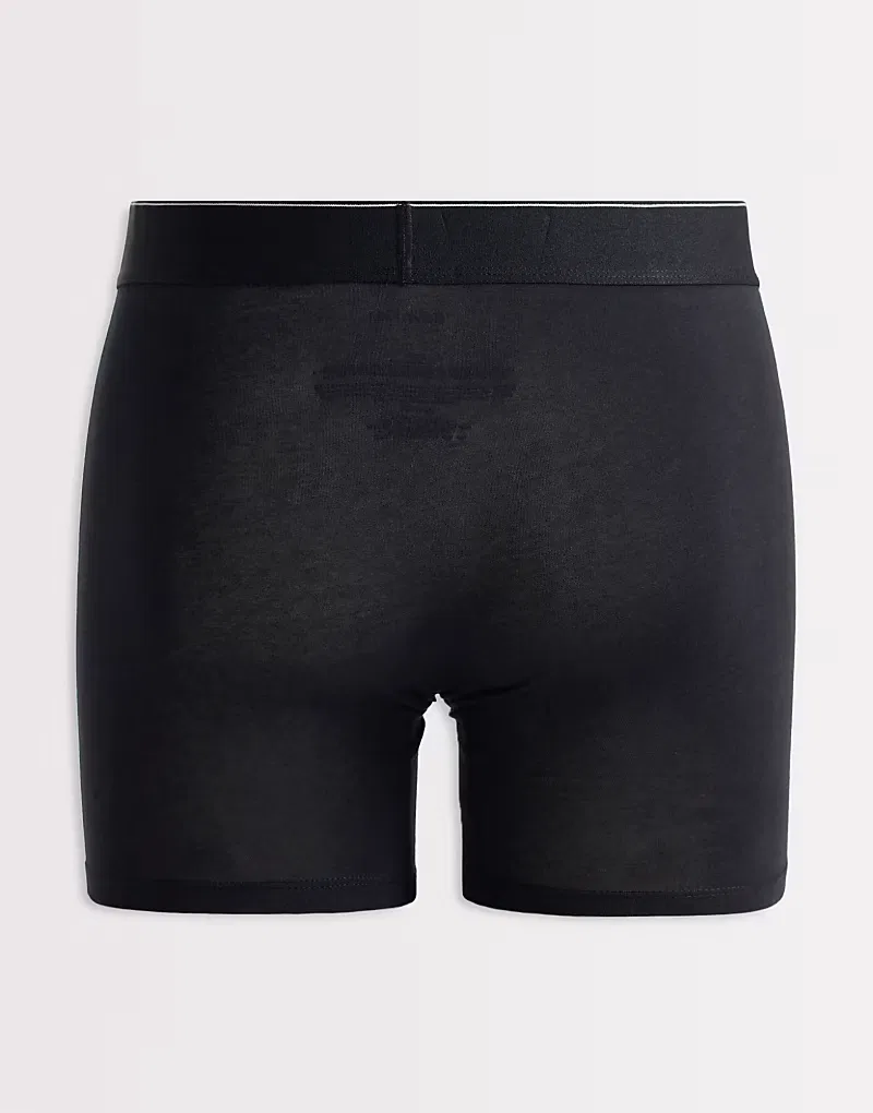 Боксеры-брифы хлопковые с монограммой 3 шт Calvin Klein, черный — фото 3