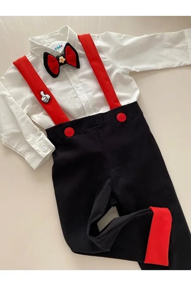 Детский комбинезон для мальчиков с длинным рукавом Tubibebe, Black Red — фото 4