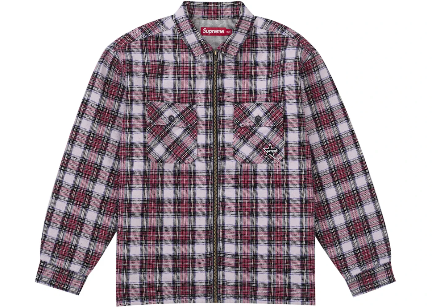 Мужская фланелевая рубашка с начесом на молнии Red Supreme, Red