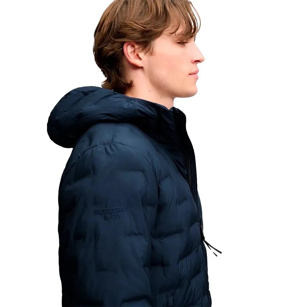Мужская куртка с капюшоном и утеплителем Superdry, Blue — фото 4