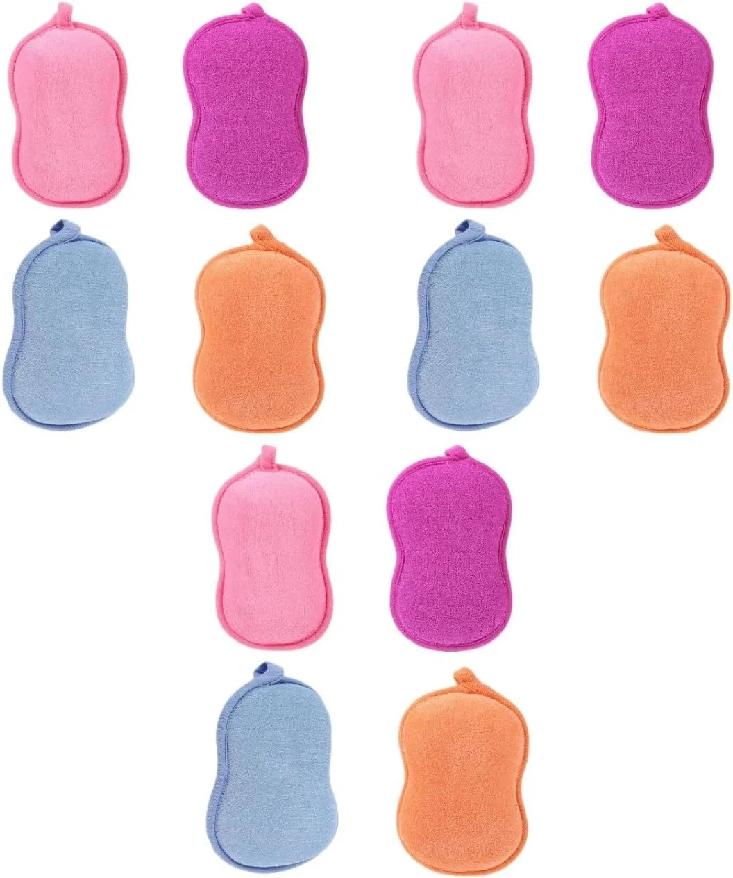 Набор детских мочалок для душа Peanut Shape, 12 шт, Beavorty