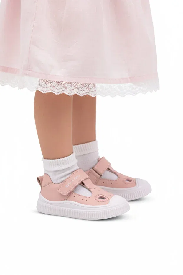 Детские туфли для девочек кожаные Joy Kids A More, Pink — фото 3