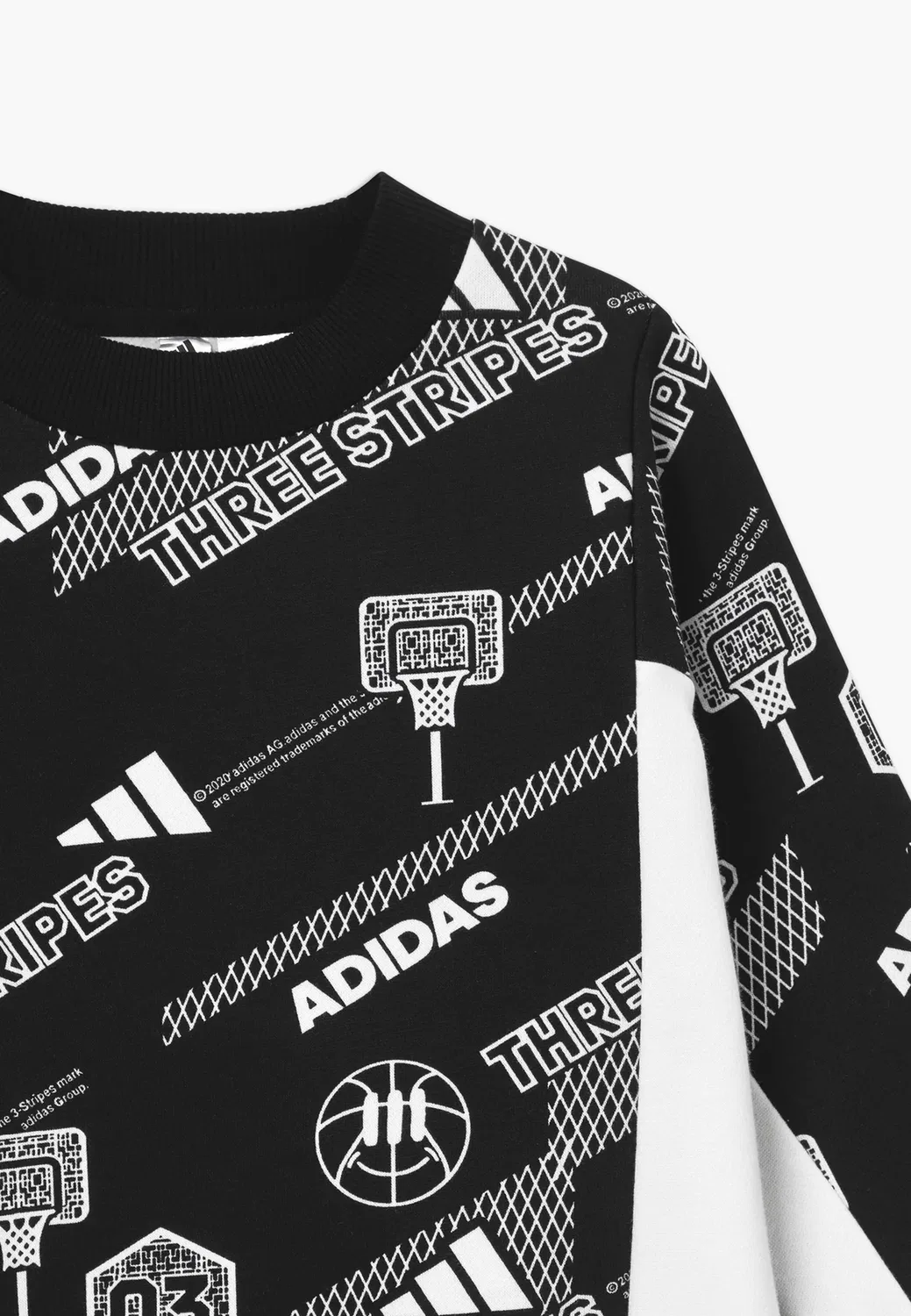 Свитшот Crew Adidas Performance, Black/White — фото 4
