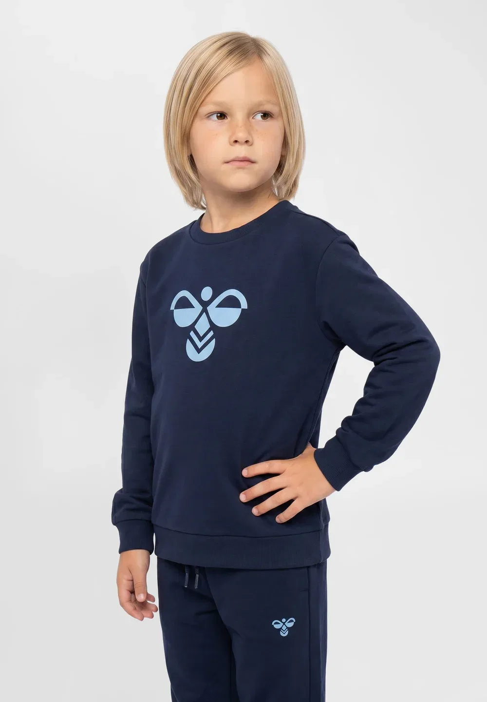 Hmljr reg tukas sweatshirt unisex - sweatshirt Hummel, Dress Blues Flint Stone — фото 2