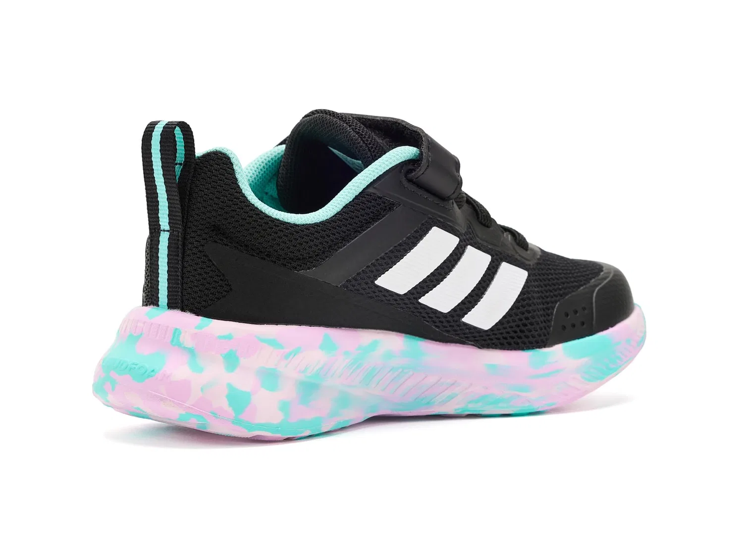 Кроссовки FortaRun 4.0 (для маленьких детей) Adidas Kids, Black/Clear Pink/Flash Aqua — фото 4
