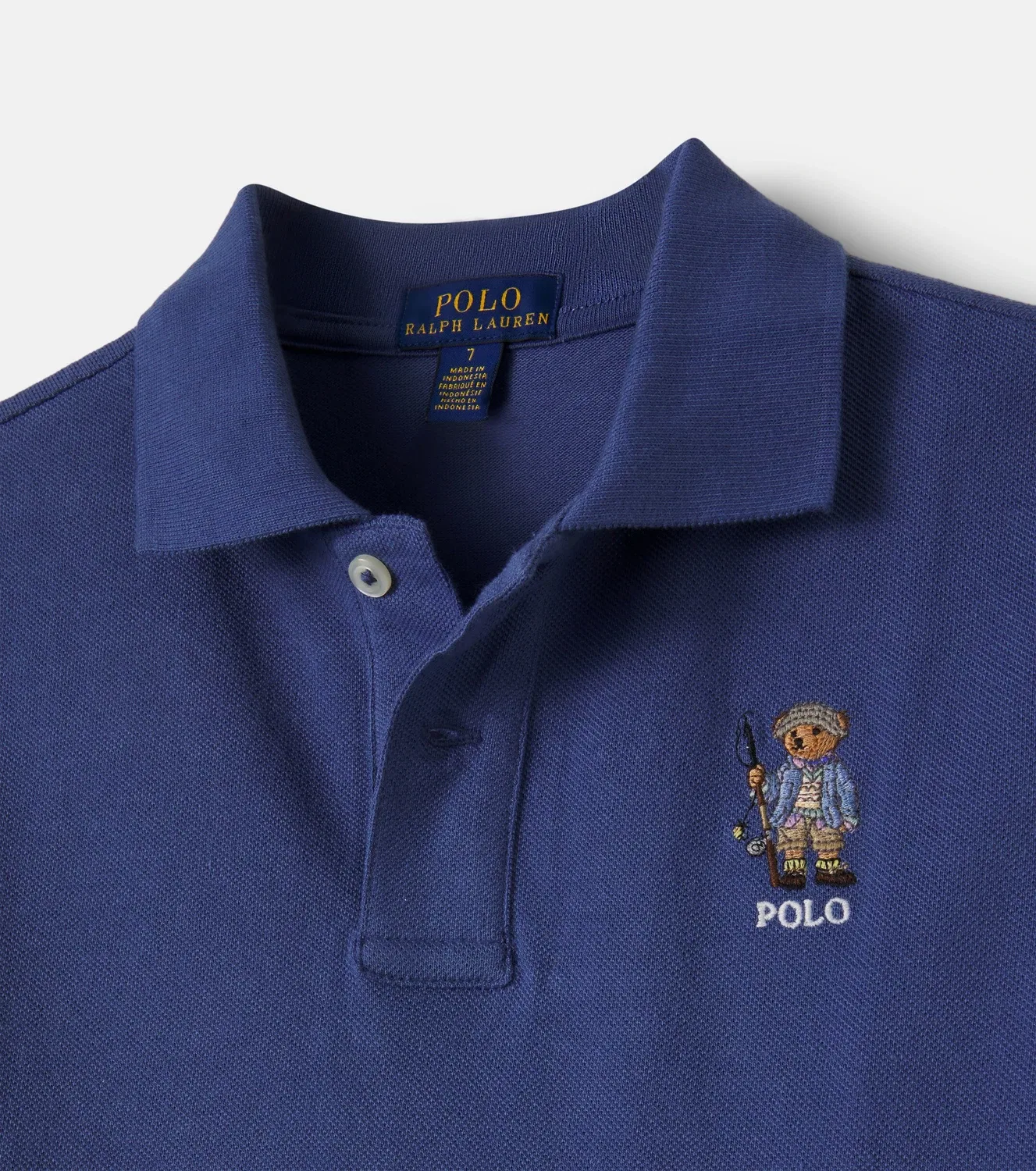 Рубашка-поло с воротником-поло Polo Bear Polo Ralph Lauren Kids, синий — фото 4