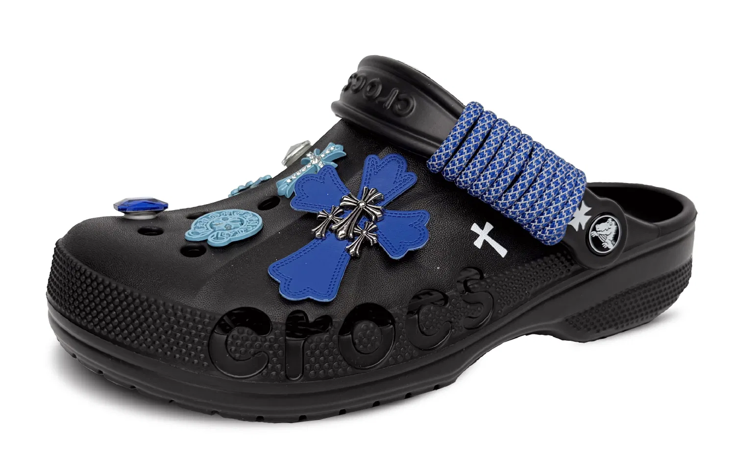 Детские сабо-мюли с принтом Crocs, Black