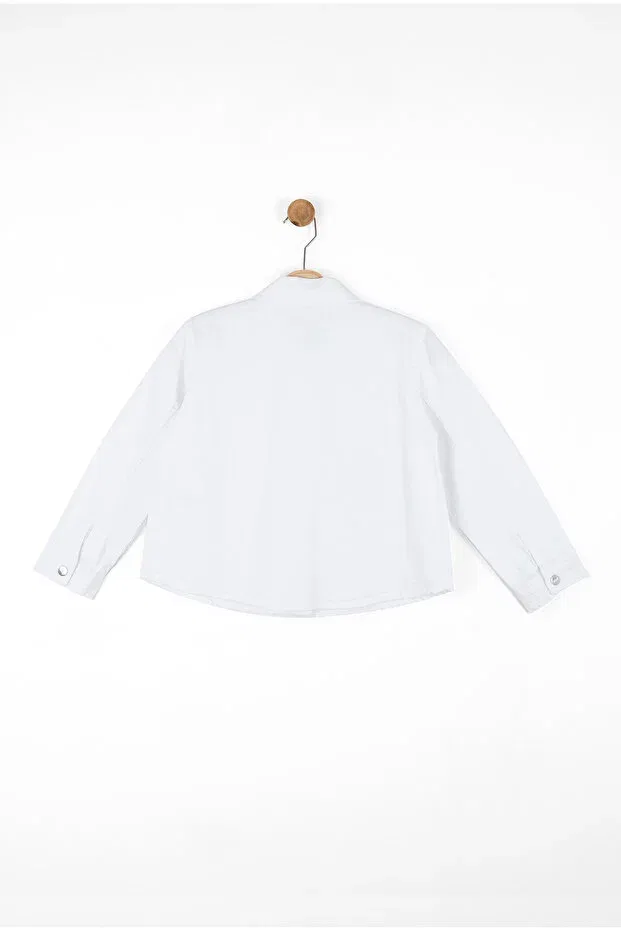 Детская куртка для девочек джинсовая Nk Kids, White — фото 3
