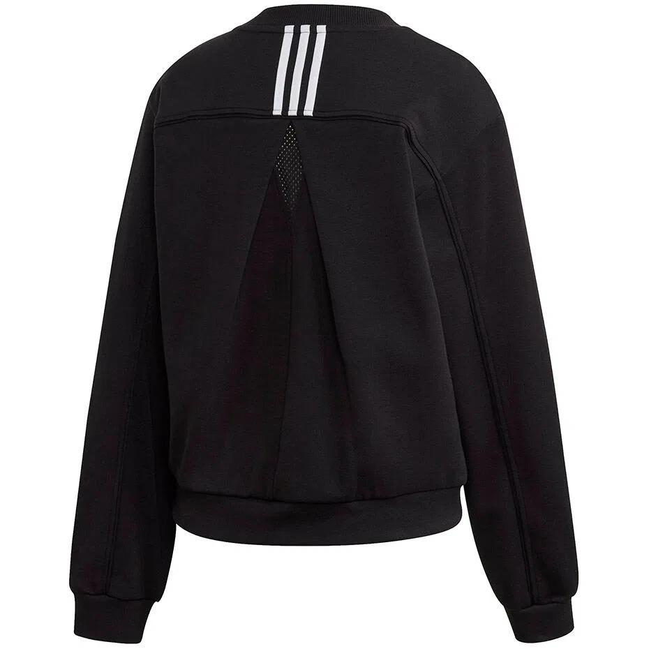 Женский свободный свитшот Adidas W St Crew, Цвет: Schwarz — фото 3