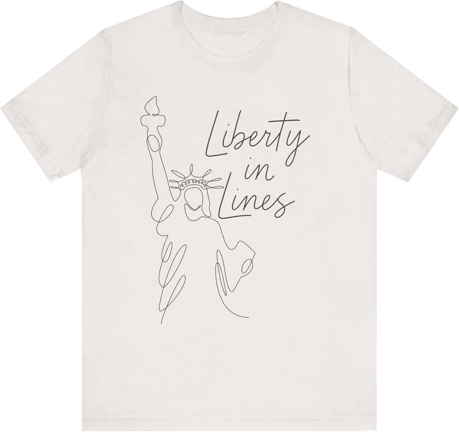 Унисекс футболка с принтом Statue of Liberty Bella+canvas, Vintage White — фото 2