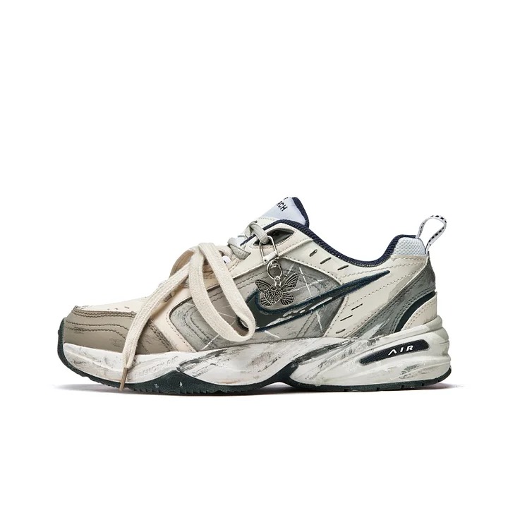 

Кастомизированные кроссовки Nike Air Monarch 4 Chunky Sneakers Unisex, бежевый/коричневый