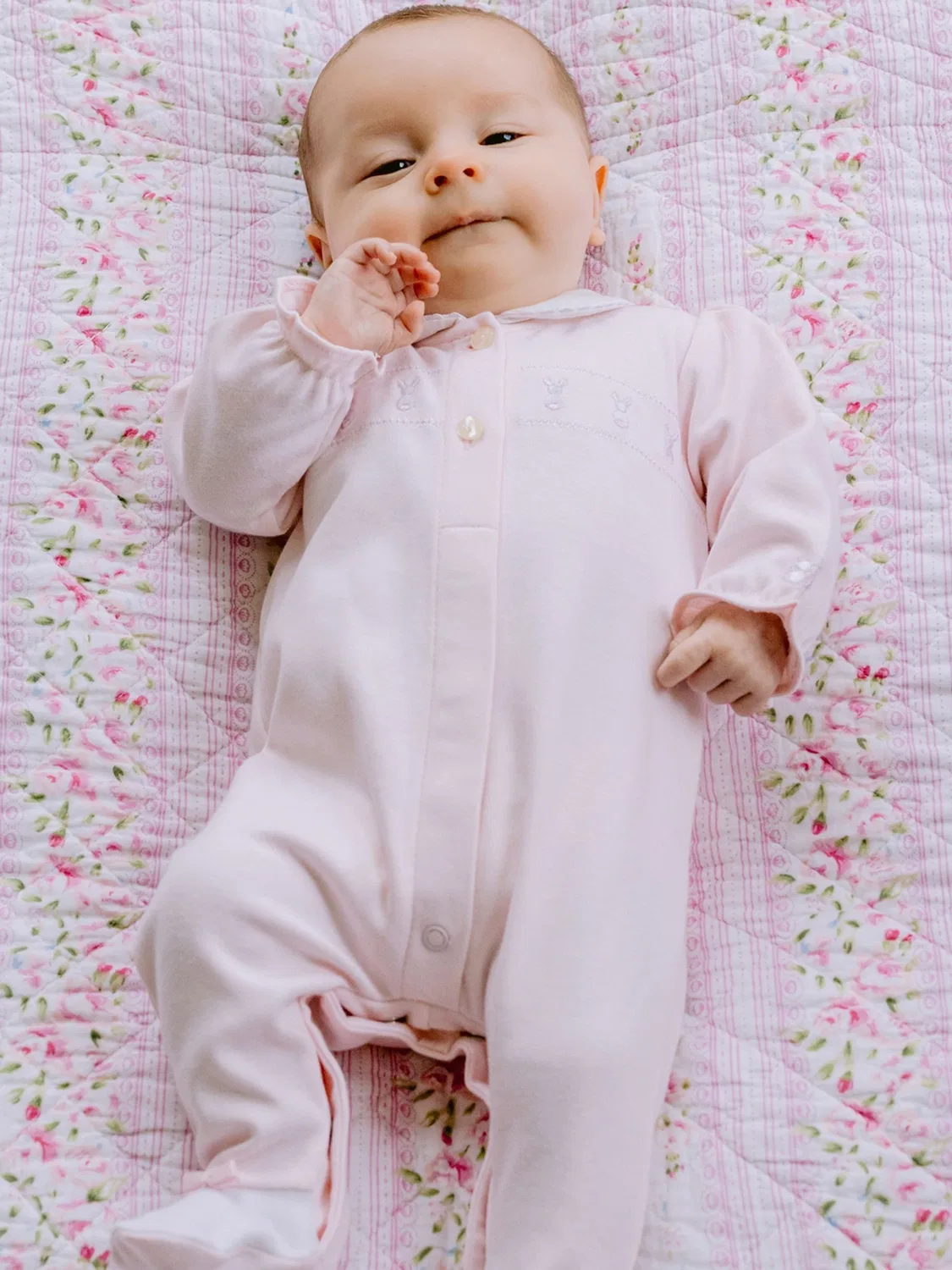 Комбинезон с вышивкой Emile Et Rose, розовый