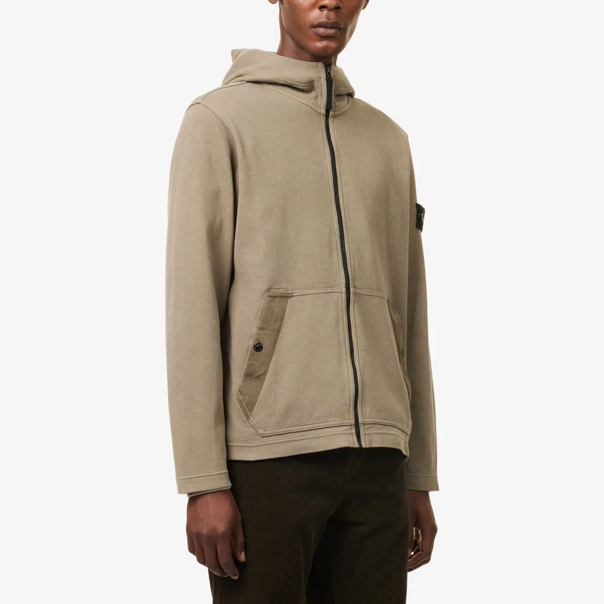 Хлопковая толстовка Compass-badge на молнии Stone Island, зеленый — фото 3