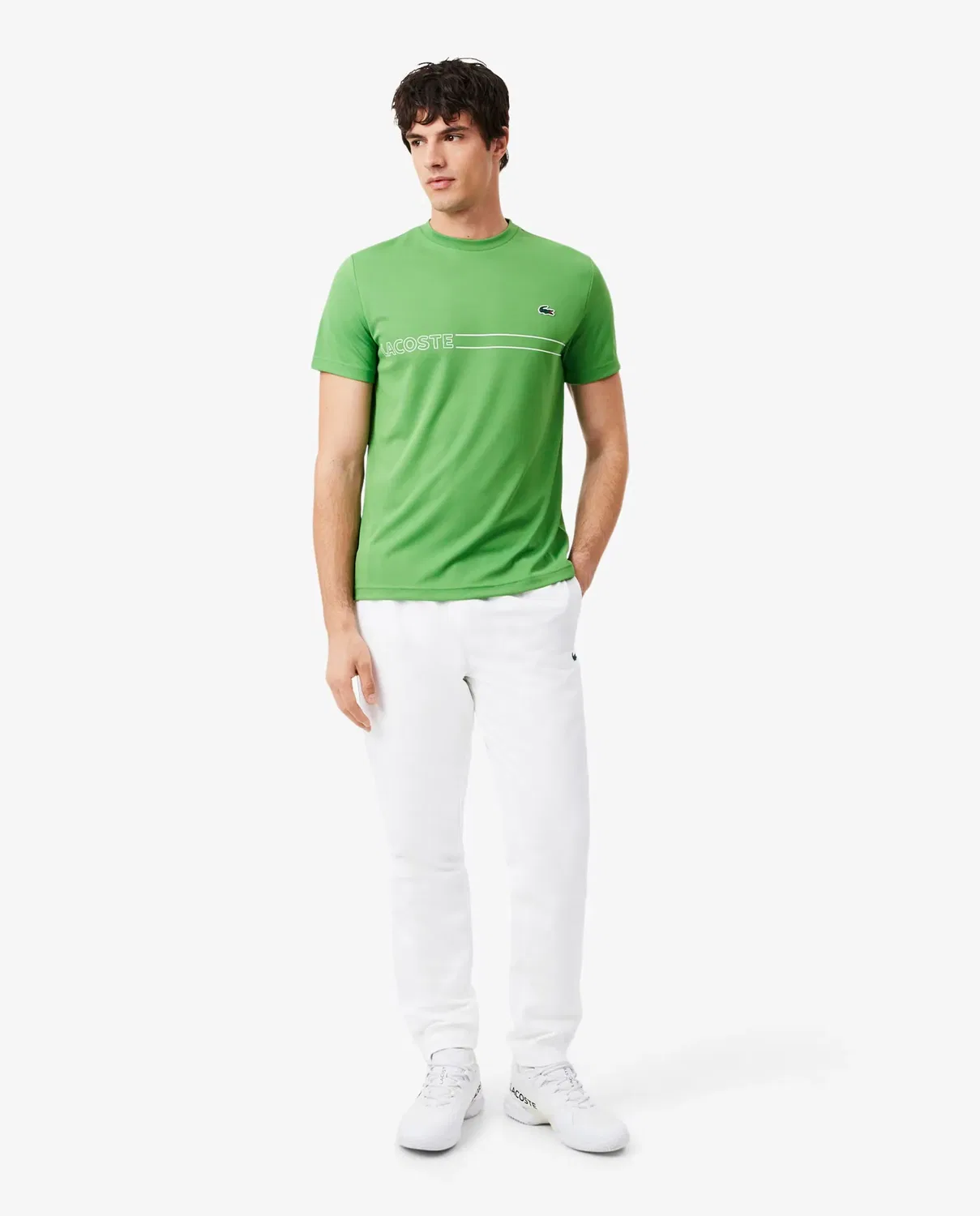 Мужские спортивные брюки с контрастной отделкой Lacoste, Blanco
