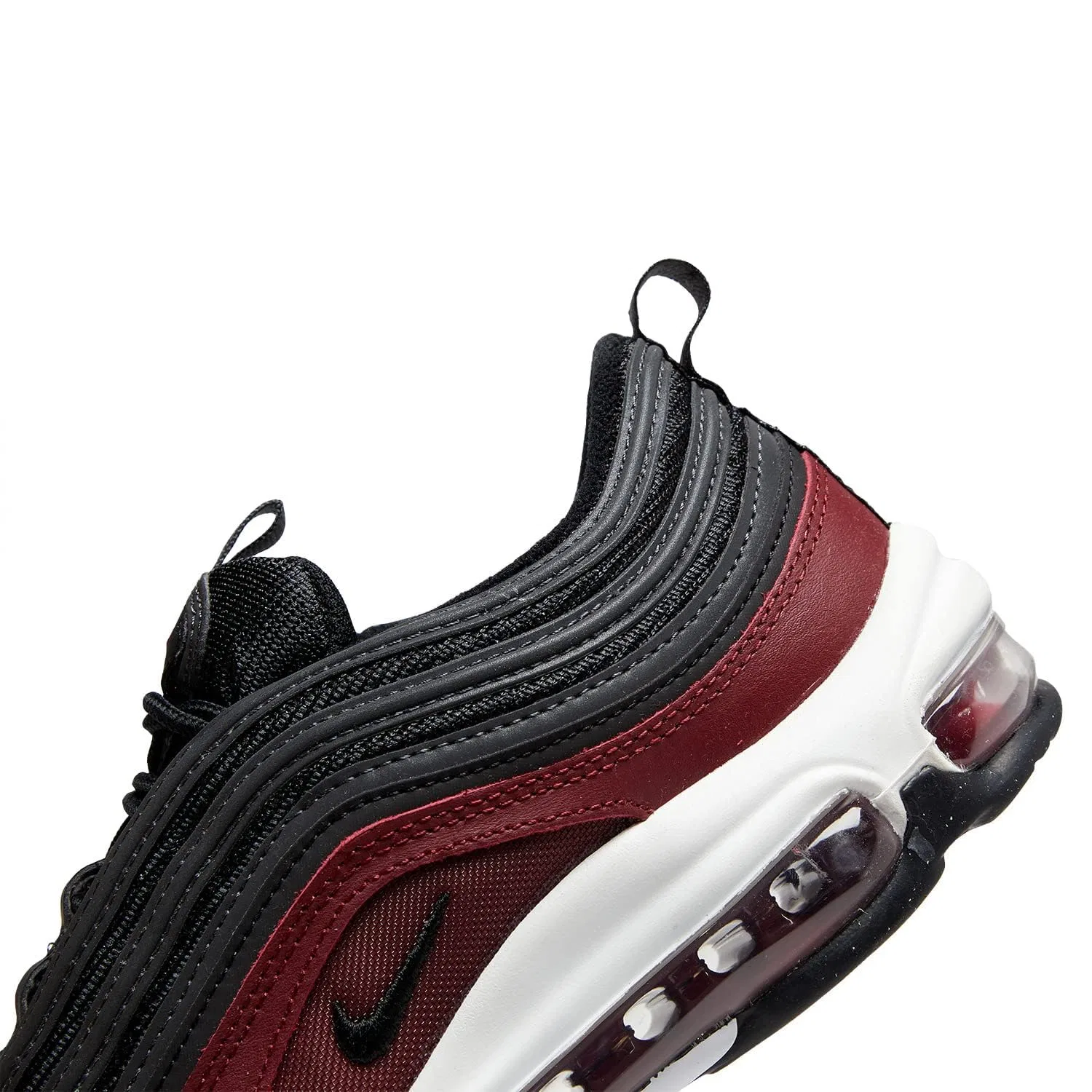 Детские кроссовки для мальчиков NIKE Air Max 97 Big Kids' Shoes, Black Red — фото 3