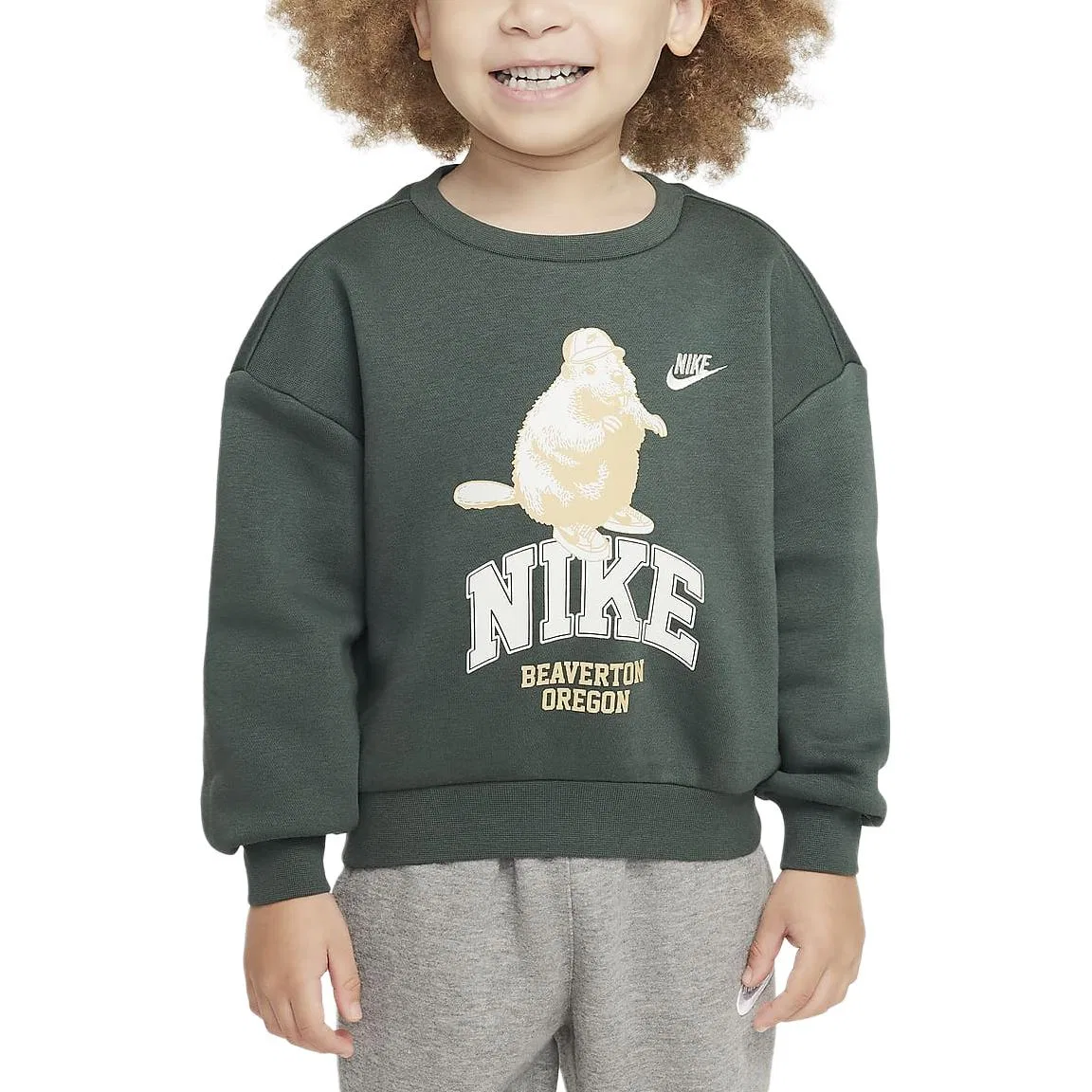 Свитшот на флисе с круглым вырезом Nike, Vintage Green