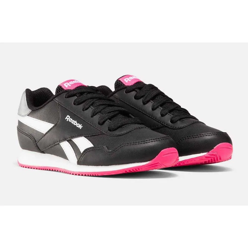 Детские кроссовки для девочек с кожаным верхом Reebok Royal Cl Jog 3.0, White — фото 4