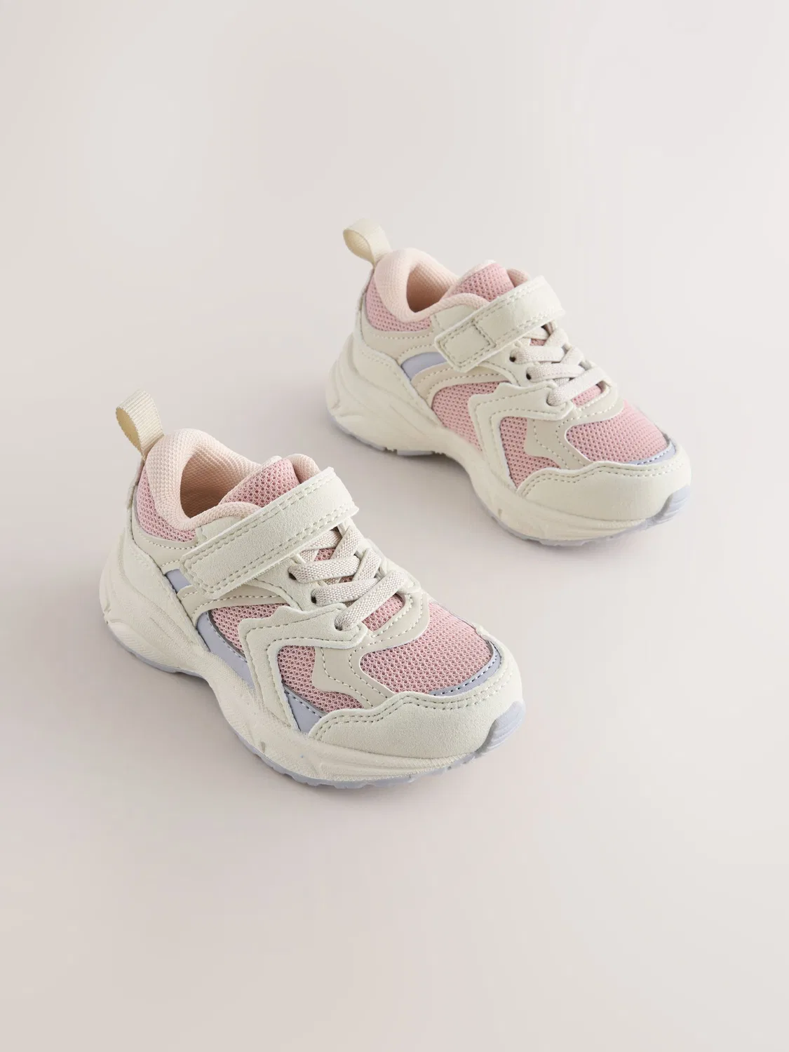 Кроссовки с эластичными шнурками и липучкой, Pink/Neutral Next