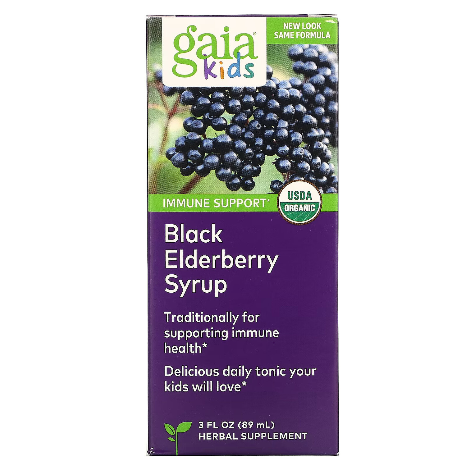 

Gaia Herbs, Kids, сироп из черной бузины, 89 мл (3 жидк. унции)