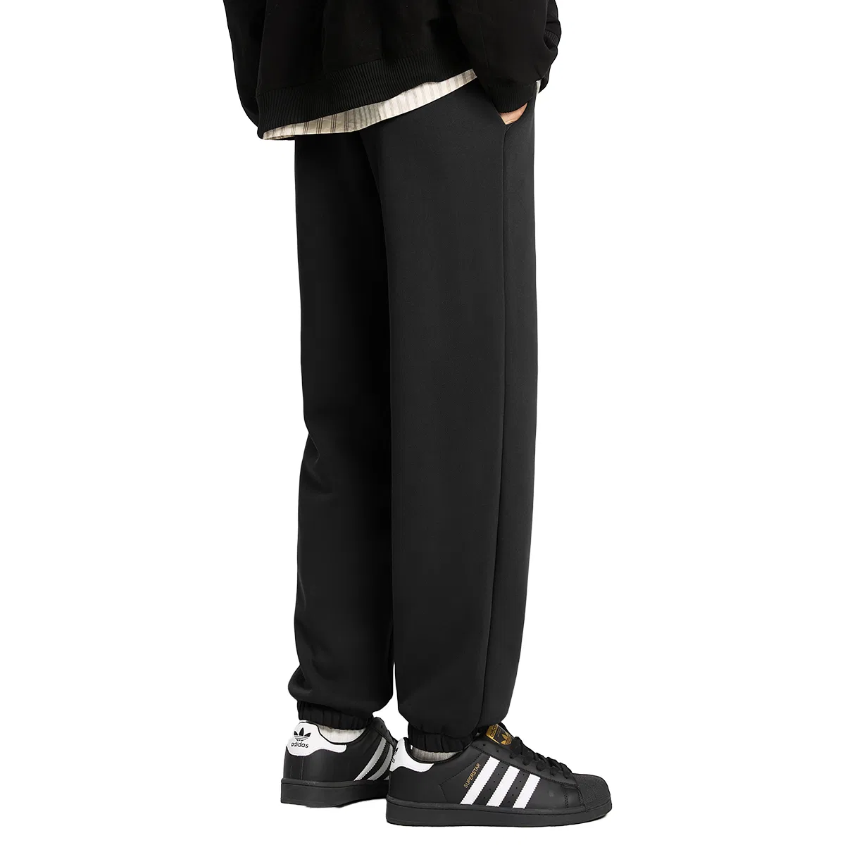 Детские спортивные штаны из футера с начесом Tonlion, Цвет Olive Green (tn45 Black and White Tang Lion Pants Left Pocket Label) — фото 4