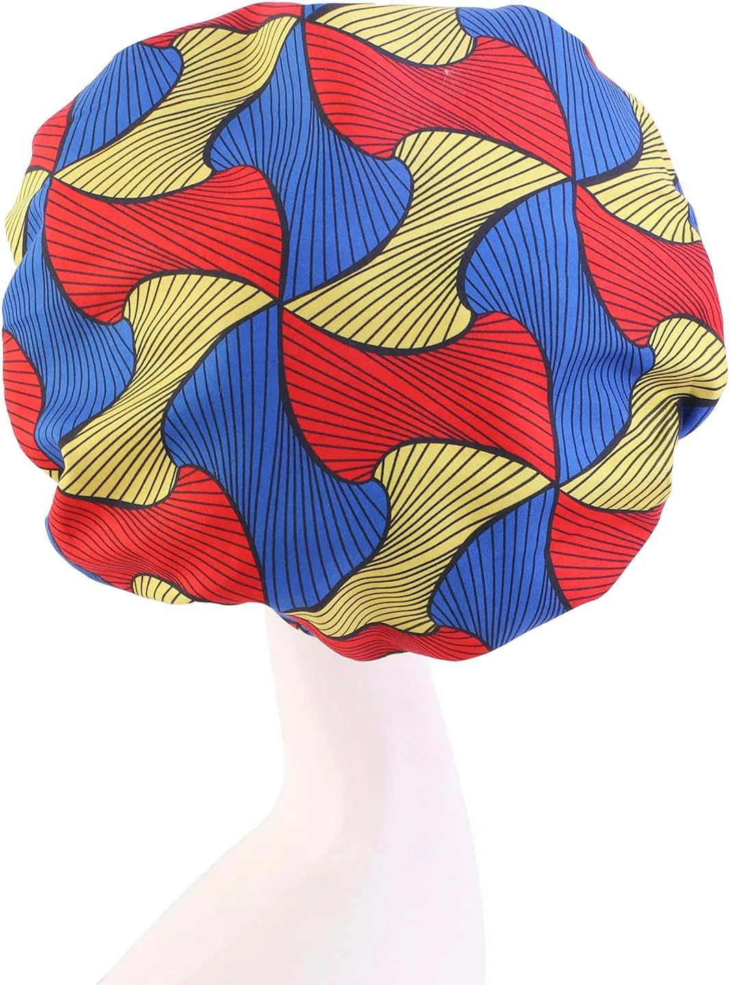 Шапочка для душа Satin Double Layer, Cospack, Red, Yellow, Blue Stripes — фото 4