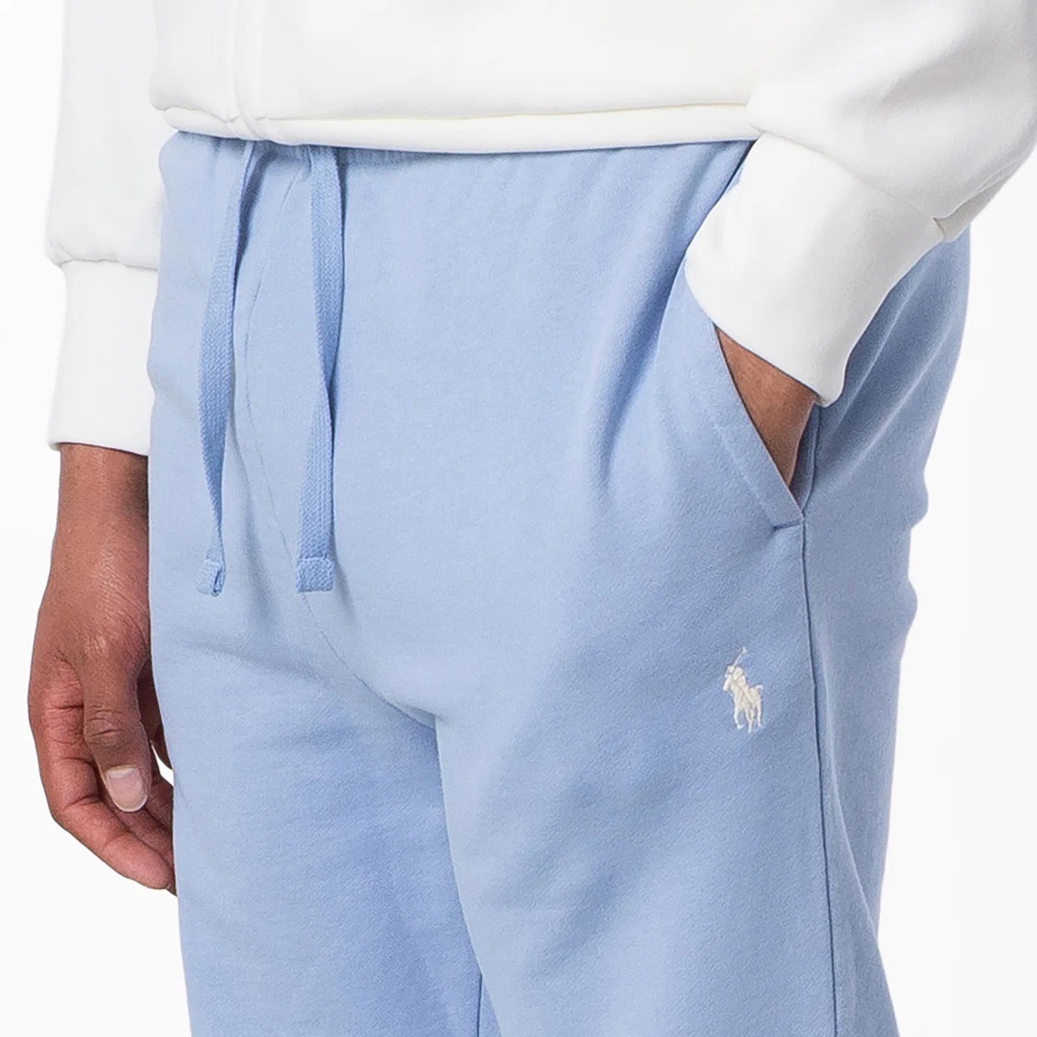 Джоггеры хлопковые с вышитым логотипом Logo Embossed Cotton Joggers Polo Ralph Lauren, Blue — фото 2