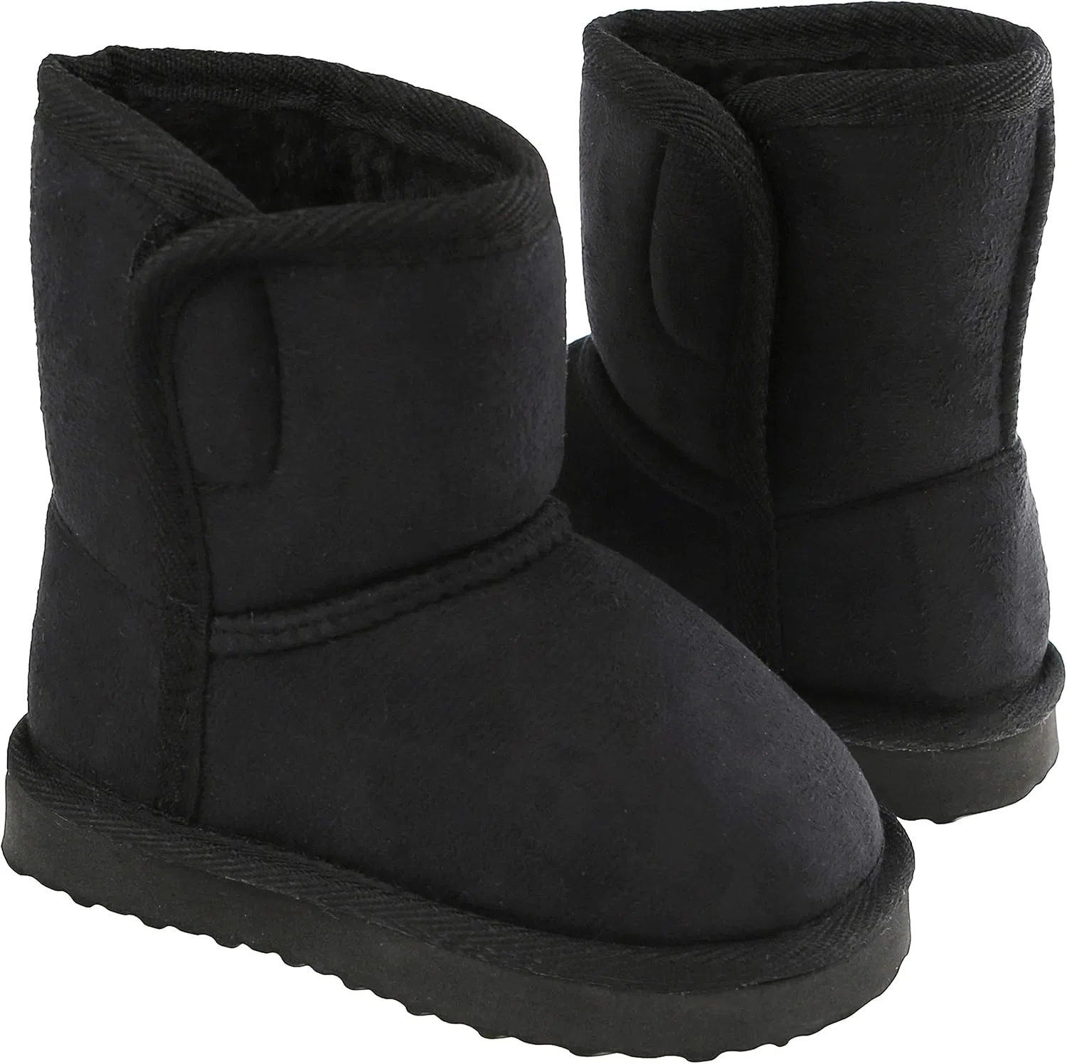 Детские ботинки на подкладке для девочек Capelli New York, Black Velcro