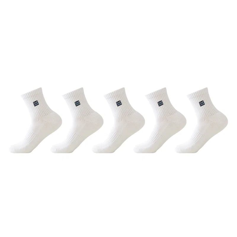Детские носки с длинным голенищем, Unisex Crew Socks, MIIOW, 5 White