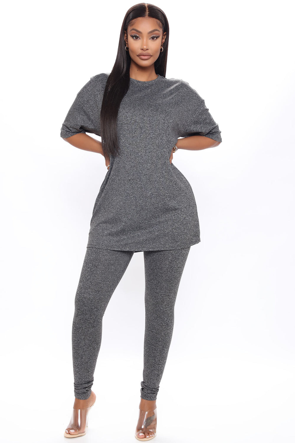 

Леггинсы Fashion Nova ST7199, угольный