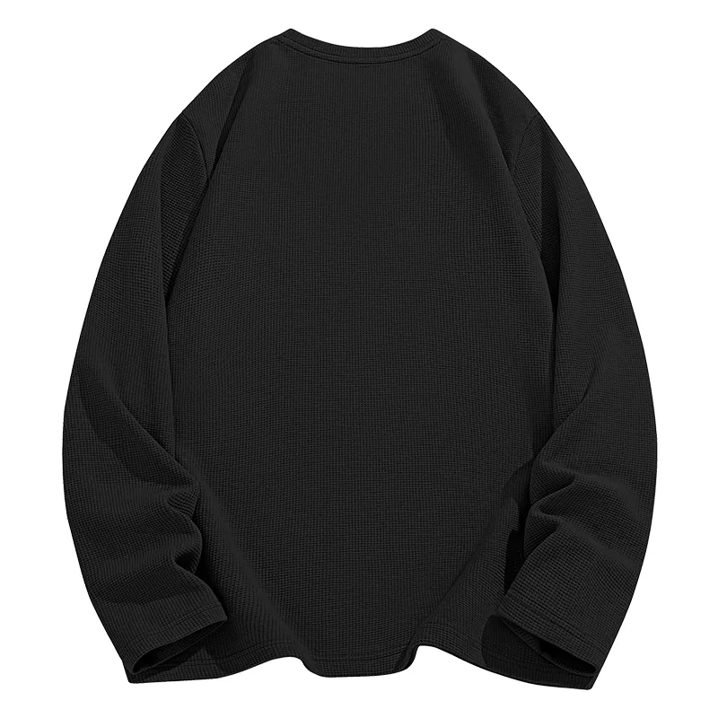 Детская футболка с круглым вырезом 220G Heavyweight Waffle Knit MINISO, Light Beige (Agile Pen Tip Chest Logo) — фото 4