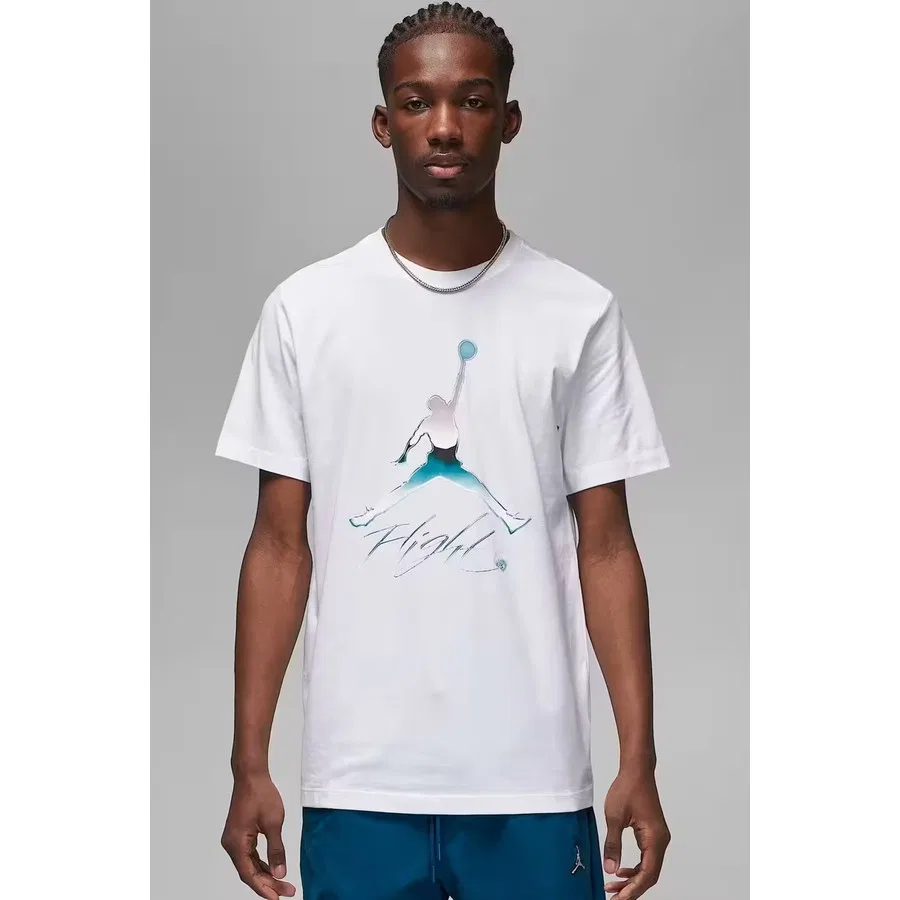 Футболка спортивная с графическим принтом Air Jordan Mj Brand Graphic Crew Nike, Белый