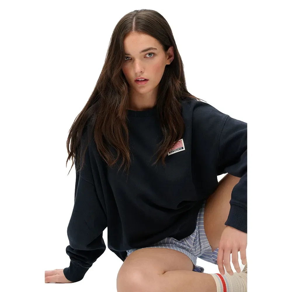 Худи Athletic Relaxed Superdry, синий — фото 4