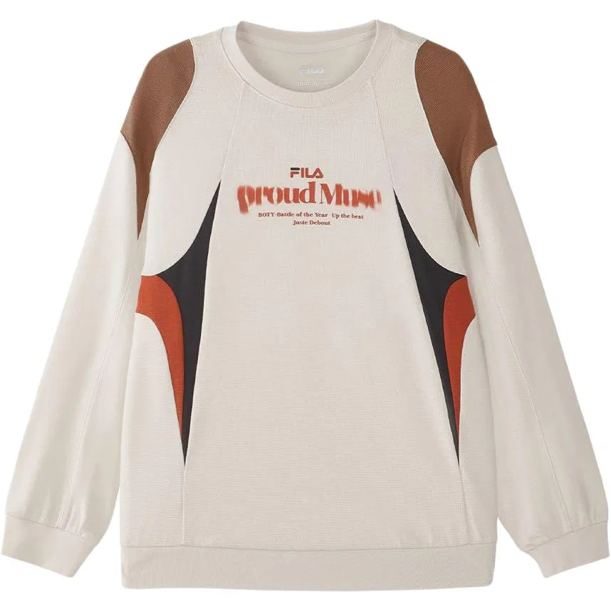 Детский свитшот с круглым вырезом FILA KIDS, Light Beige Khaki