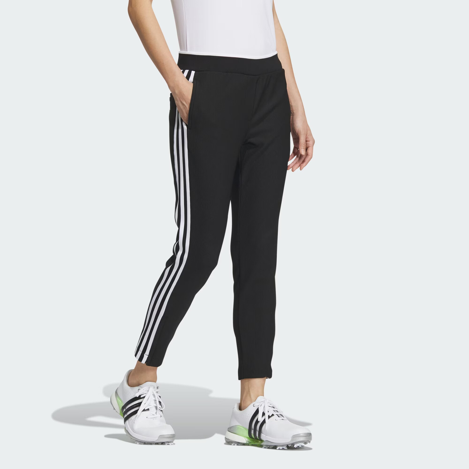 AEROREADY Трикотажные спортивные штаны женские черные Adidas — фото 4