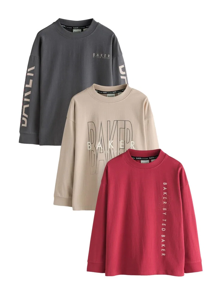 Топ Baker by Ted Baker в бежевом, темно-сером и красном цветах