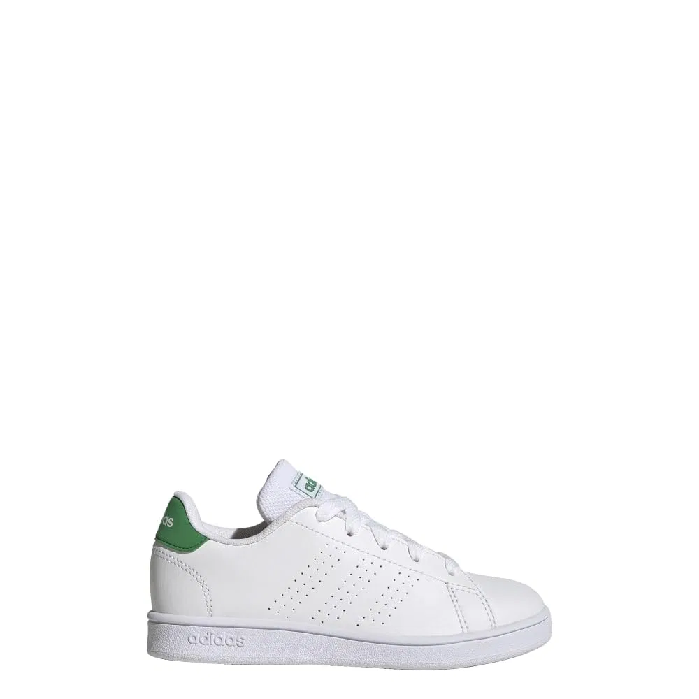 Детские кроссовки с перфорацией Advantage Adidas, Ftwr White Green Black — фото 2