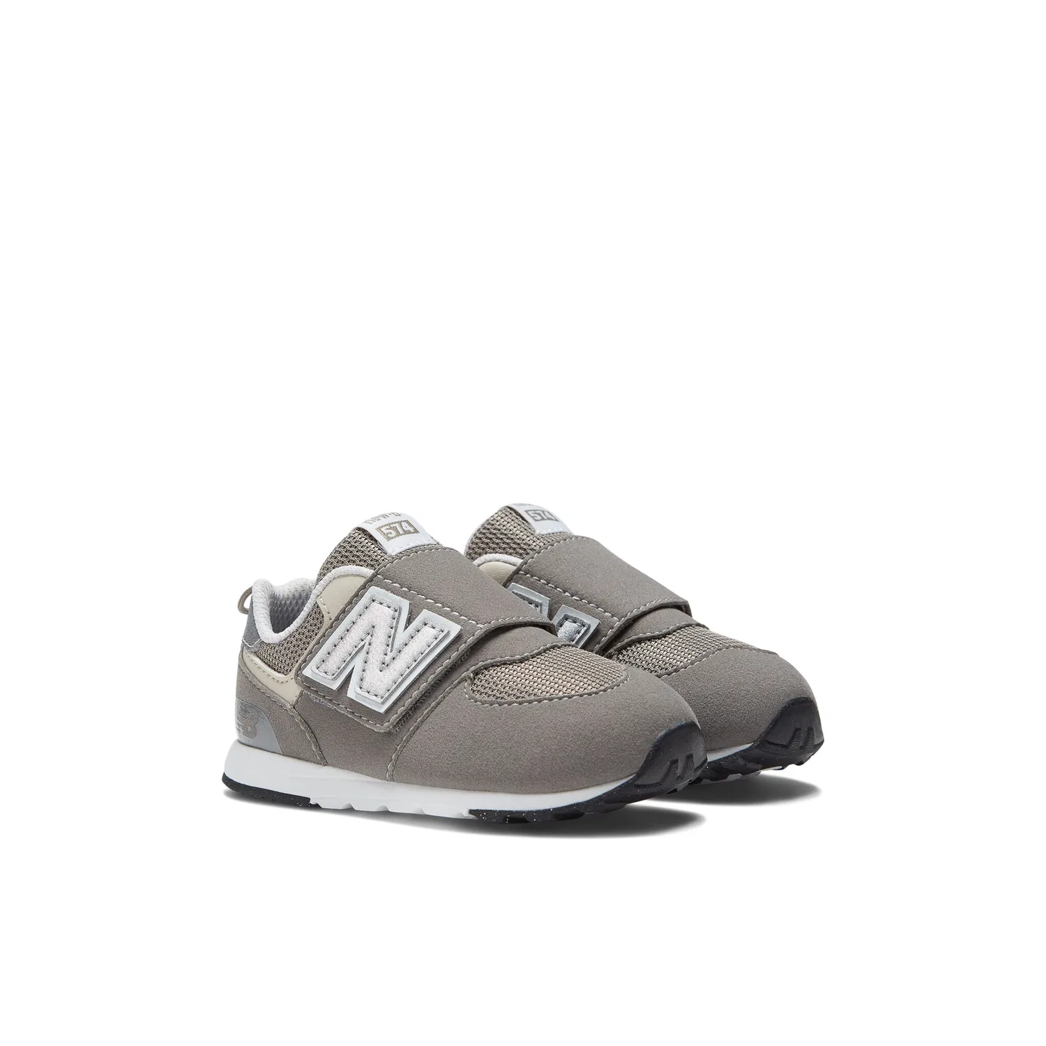 Детские кроссовки с липучкой New Balance NW574, Medium Gray