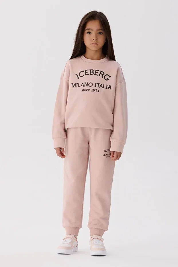 Детские спортивные штаны для девочек с эластичной манжетой Iceberg, Pink