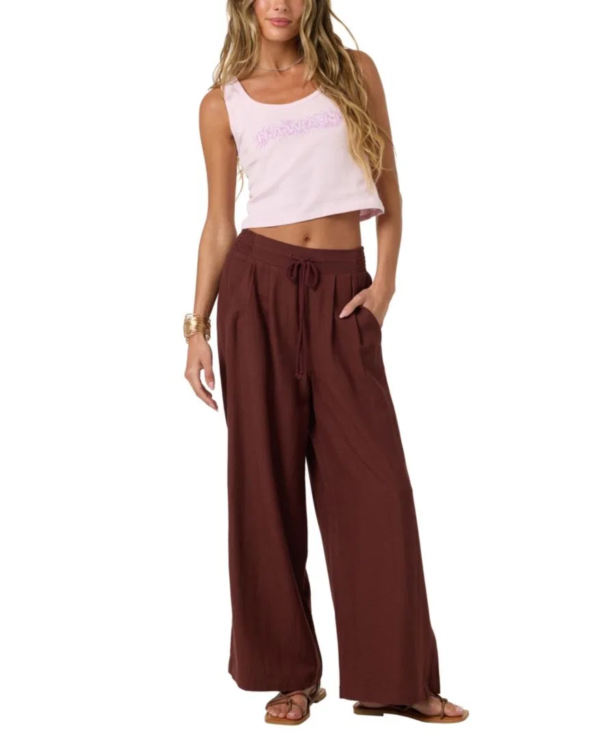 Брюки Kree Linen Pull-On O'Neill, Chocolate — фото 2