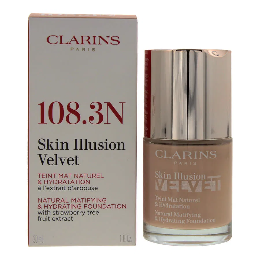 Тональная основа Skin Illusion Velvet Foundation Clarins, 30 мл, 108.3N Organza
