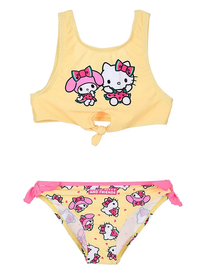 Плавки бикини с принтом Hello Kitty, желтый