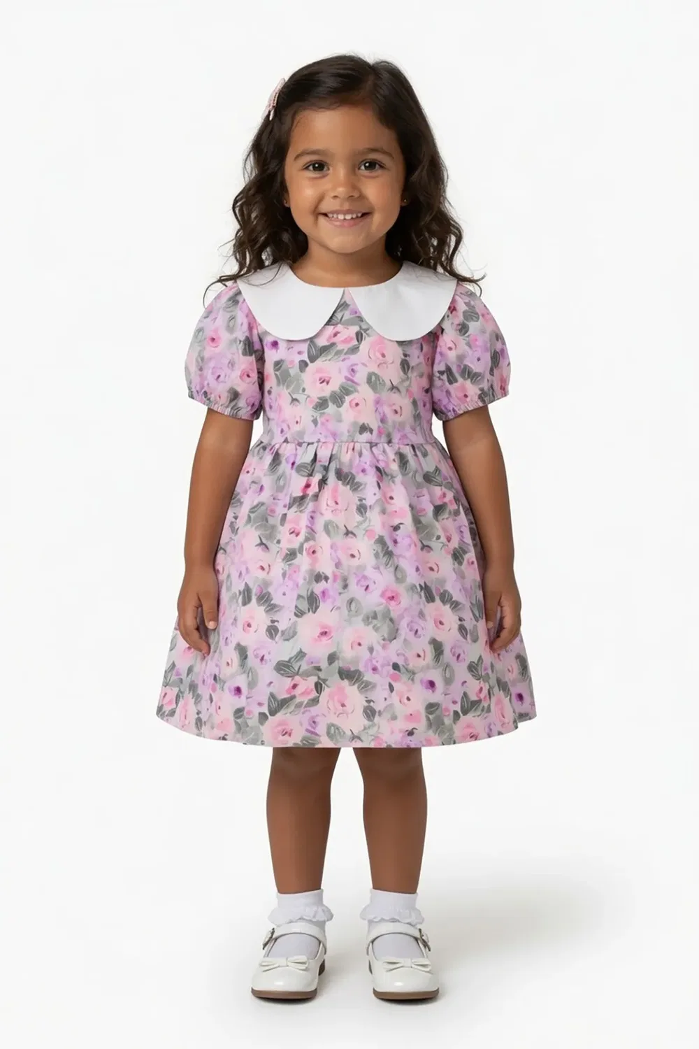 Платье с принтом Rose pattern Cinda, Lilac