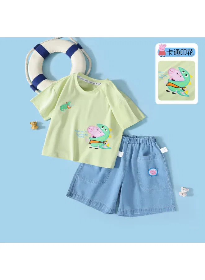 Комплект летний с коротким рукавом Peppa Pig, изумрудный — фото 2
