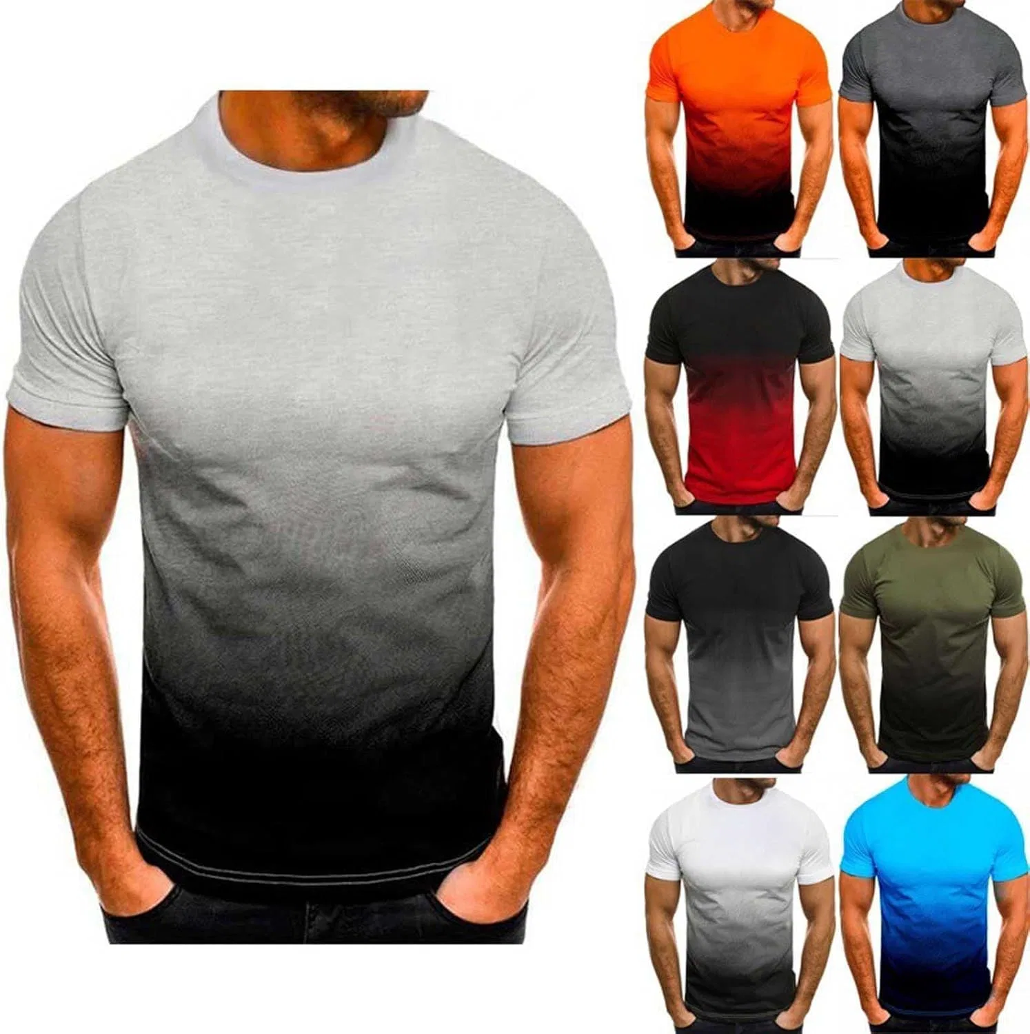 Мужская свободная футболка с круглым вырезом Polyester, Red
