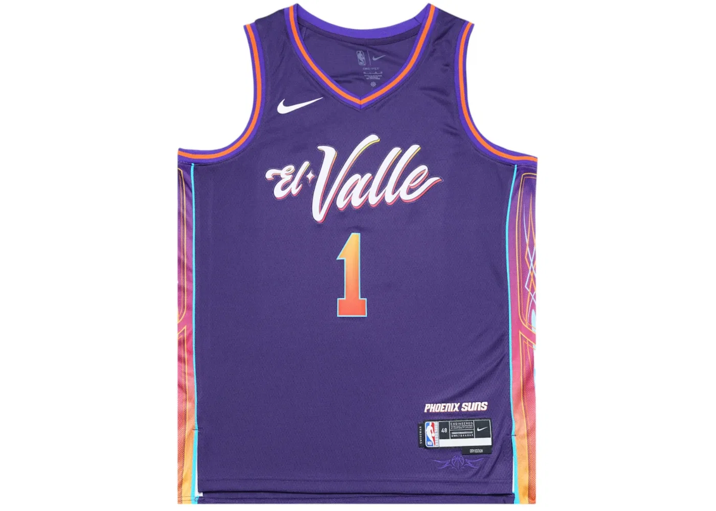 Мужская баскетбольная джерси с принтом Nike NBA Phoenix Suns Devin Booker City Edition Jersey, Purple