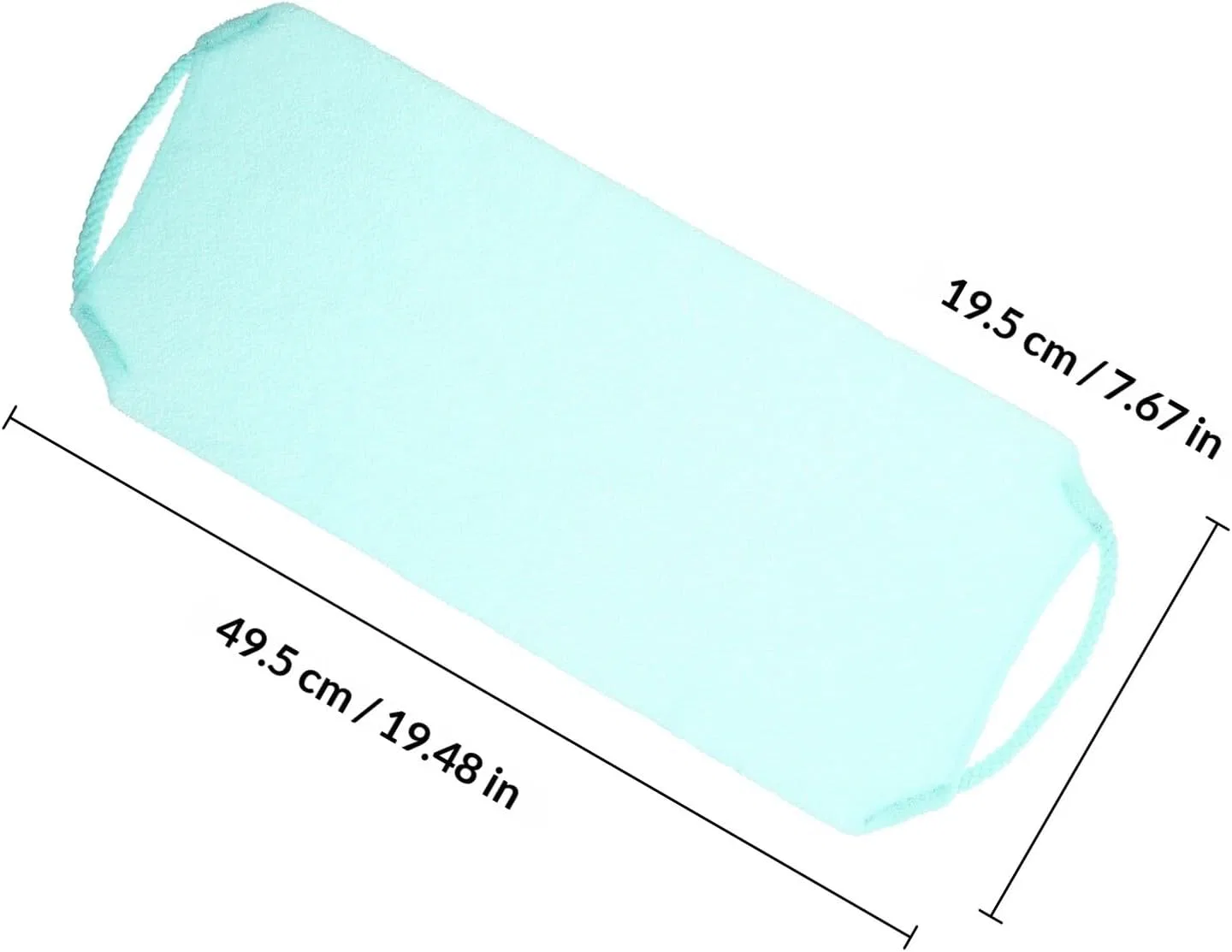 Мочалка для душа двухсторонняя пилинг, SOPOTUTU, 1 шт, 49.5x19.5x1 см, Синий — фото 2