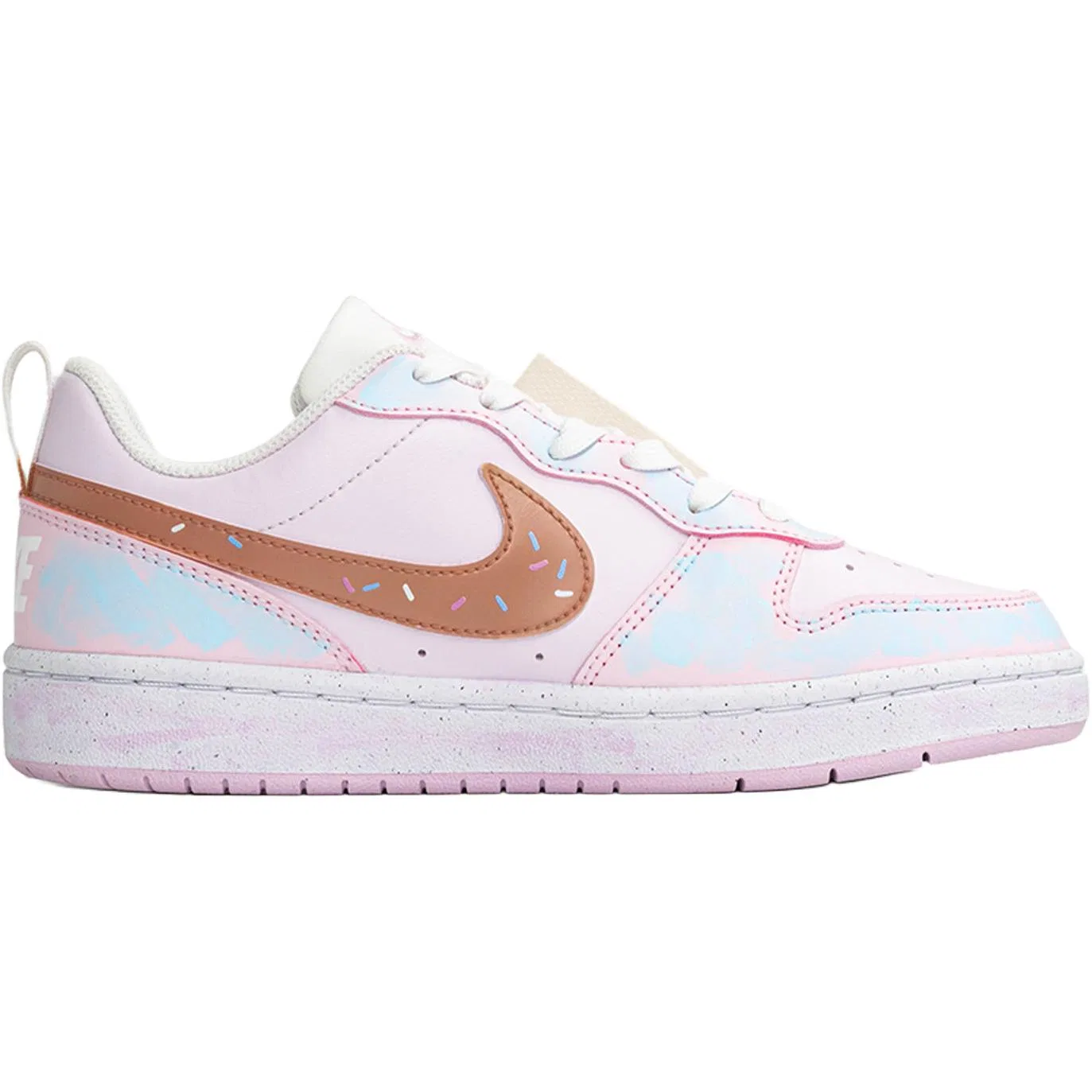 Детские кроссовки для скейтбординга с принтом Nike Court Borough Low, White Pink — фото 4